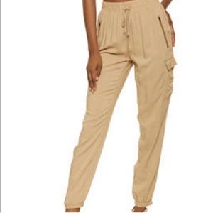 Tan Cargo Joggers